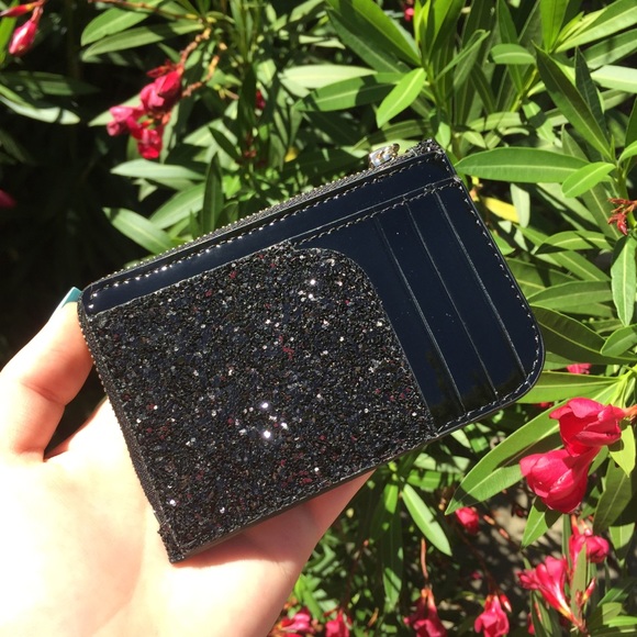 NWT Kate Spade Odette Glitter L-Zip Card Holder - Picture 3 of 11